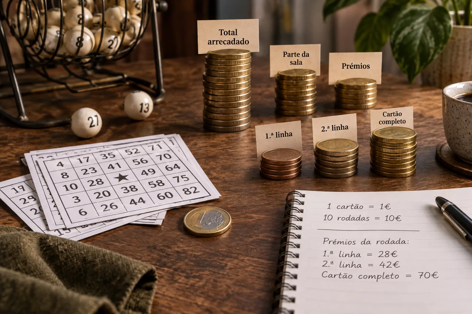 Quanto custa um cartão de bingo e quanto vale o prémio