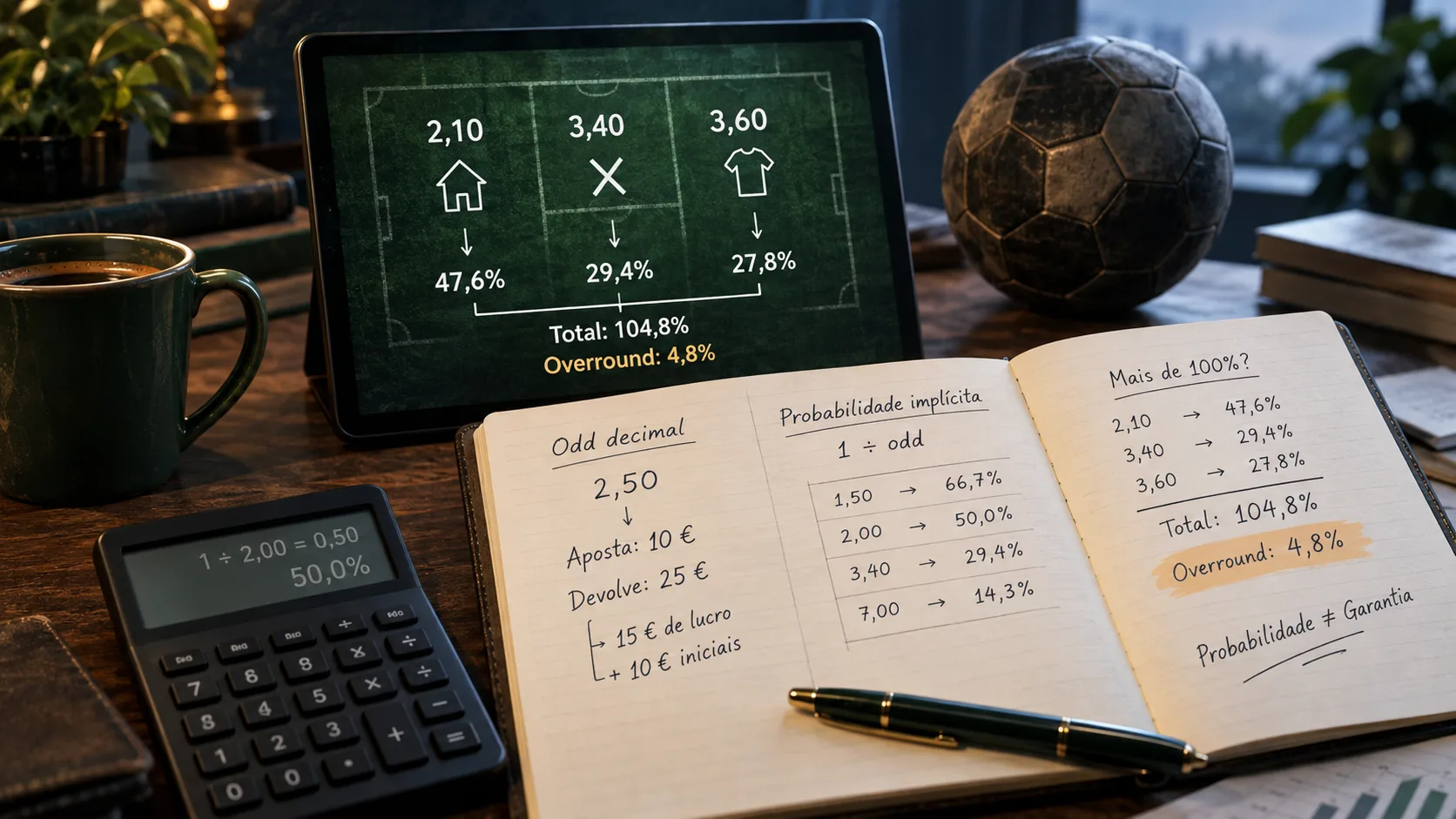 Odds decimais e probabilidade implícita