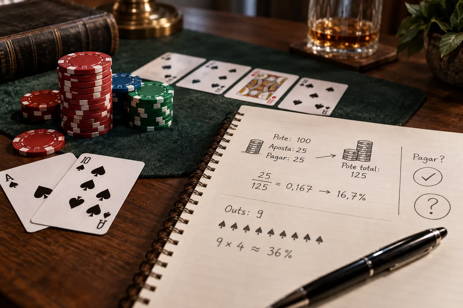 Pot odds: a conta que decide se vale a pena pagar