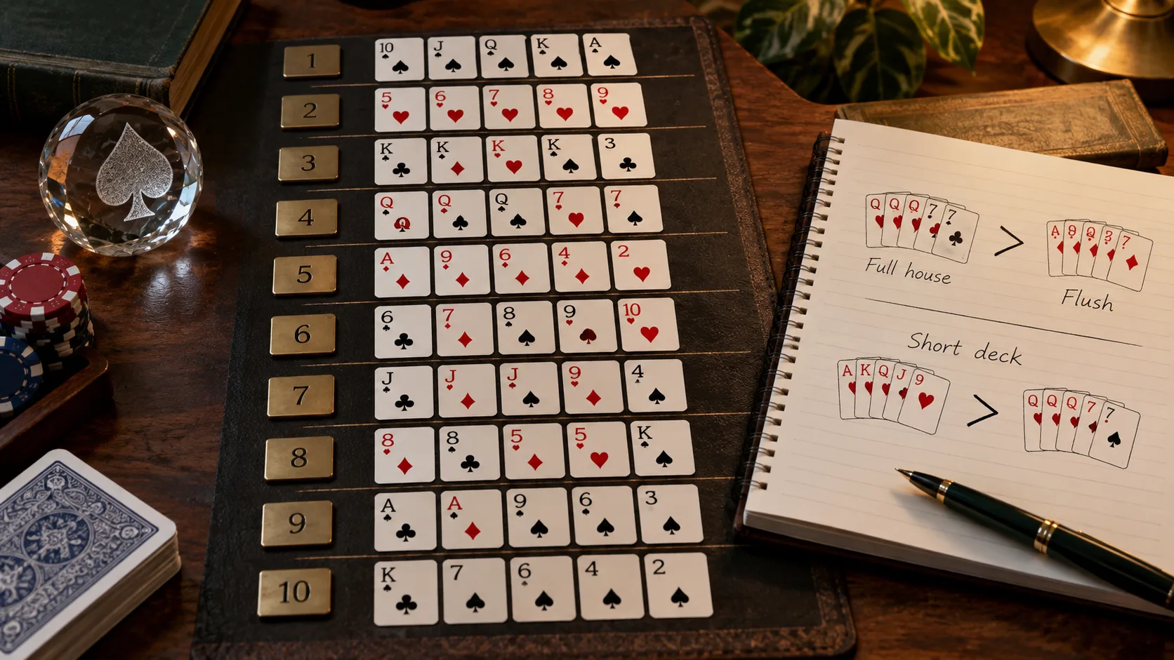 A ordem das mãos no Texas Hold'em, sem margem para dúvidas